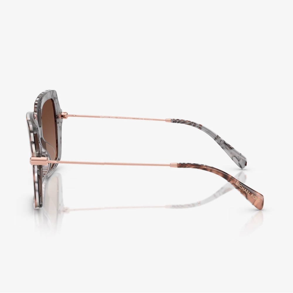 Michael Kors QUOGUE Square Pink Tortoise Sunglasses with Gradient Lenses New - Picture 12 of 14